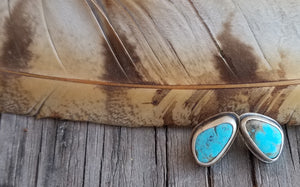 Arizona Turquoise and Sterling Silver Earrings Handmade