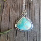 Sonoran Turquoise Pendant Handmade in Sterling Silver